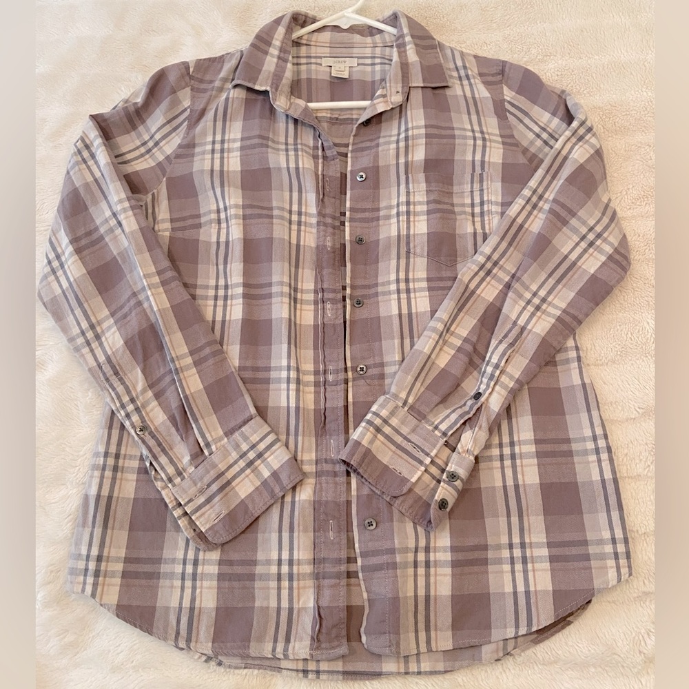 J. Crew Women’s Size 2 Plaid Button Down Shirt